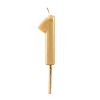 Number Candle 1-Gold Candle Birthday Number