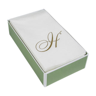 White Pearl-Paper Linen Guest Towels Airlaid - 12 In