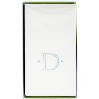 Caspari Antique Initial-Robin's Egg Paper Linen Boxed Guest Towel 24-In