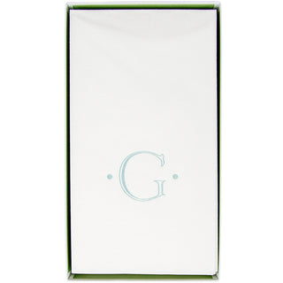 Caspari Antique Initial-Robin's Egg Paper Linen Boxed Guest Towel 24-In