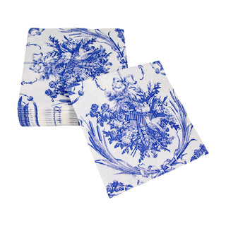 Romantic Toile Blue Napkin Cocktail
