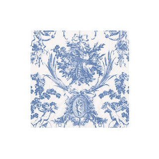 Romantic Toile Blue Napkin Cocktail