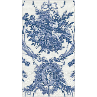 Romantic Toile Blue Guest Towel Napkins - 15 Per Package