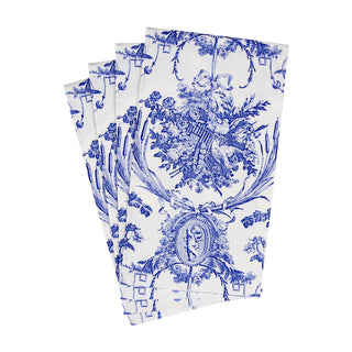 Romantic Toile Blue Guest Towel