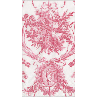 Romantic Toile Rose Guest Towel Napkins - 15 Per Package