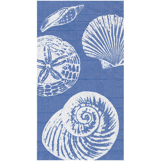 Shells Ocean Blue Guest Towel - package of 15