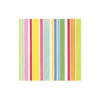 Cabana Stripe Bright Boxed Cocktail Napkins - 40 Per Box