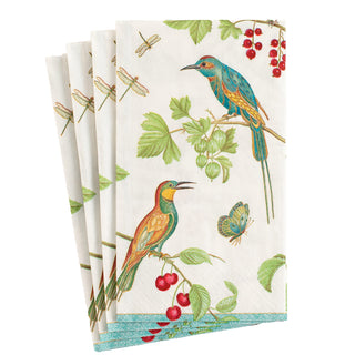 Jeweled Birds Ivory 2 Guest Towel