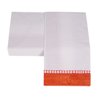 Linen Coral Guest Towel