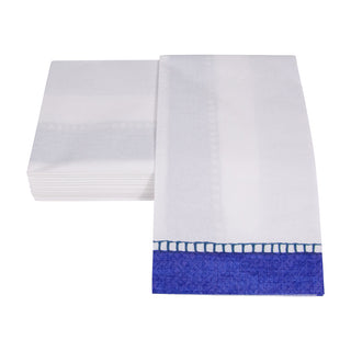 Linen Marine Blue Guest Towel - 15 count