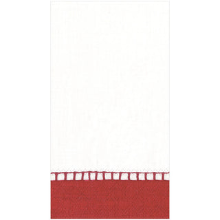 Linen Red Guest Towel