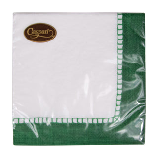 Linen Border Emerald Napkin Cocktail