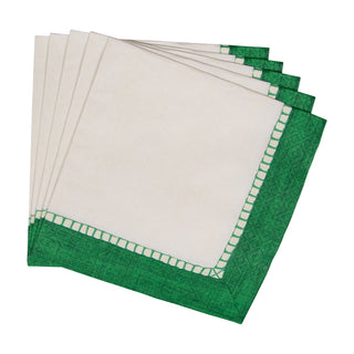 Linen Border Emerald Napkin Luncheon