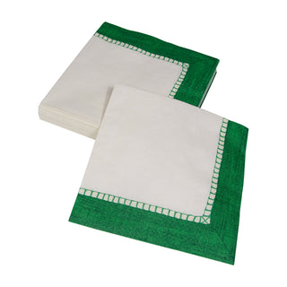 Linen Border Emerald Napkin Luncheon
