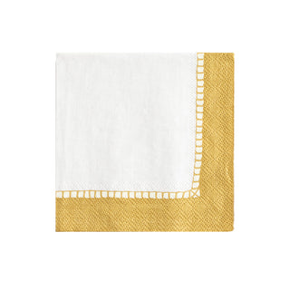 Linen Border Gold Napkin Cocktail