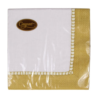 Linen Border Gold Napkin Cocktail