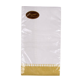 Linen Border Gold Guest Towel