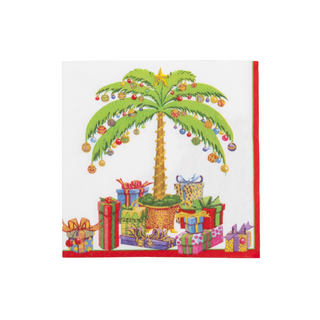 Deck The Palm Pearl Cocktail Napkins - includes 20 per package