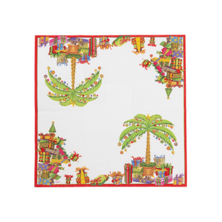 Deck The Palm Pearl Cocktail Napkins - includes 20 per package