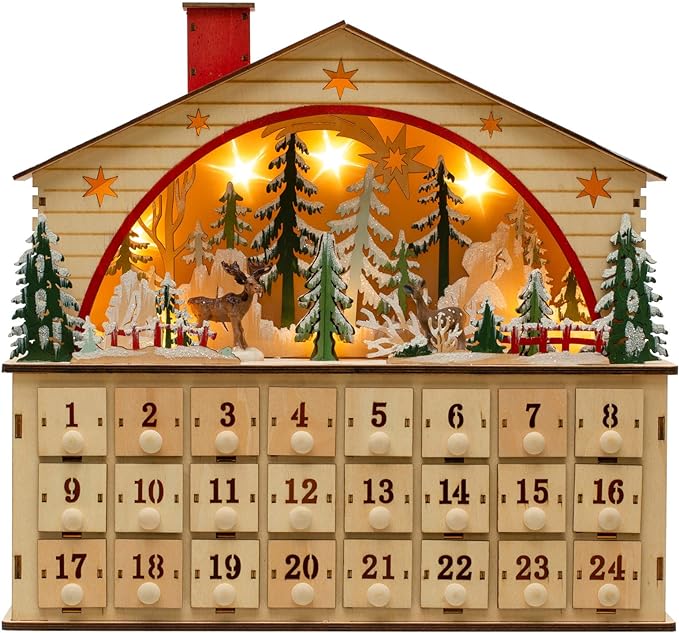 Forest Scene Wooden Advent Calendar