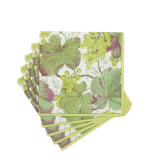Vineyard Blanc Cocktail Napkins - includes 12 Cocktail Napkins