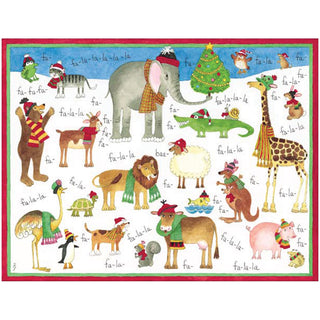 Fa-La-La Classic Christmas Cards - Includes 5 Cards & Envelopes