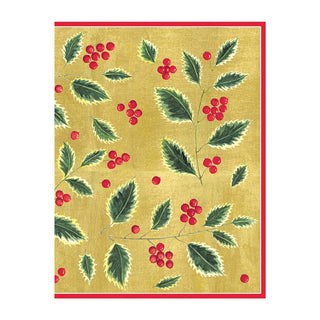 Holly And Berries Blank Classic Christmas Cards - Includes 5 Cards & Envelopes