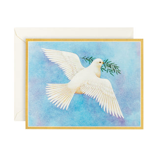Dove With Olive Branch Classic Christmas Cards - Includes 5 Cards & Envelopes