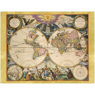 Goos De Zee Atlas 1666 Blank Classic Christmas Cards - Includes 5 Cards & Envelopes