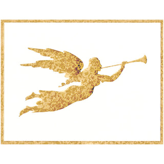 Angel Weathervane Blank Classic Embossed Boxed Christmas Cards - includes 10 cards & envelopes