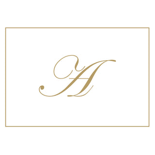 Gold Embossed Initial Note Initial Notes 8 In Embossed