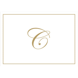 Gold Embossed Initial Note Initial Notes 8 In Embossed