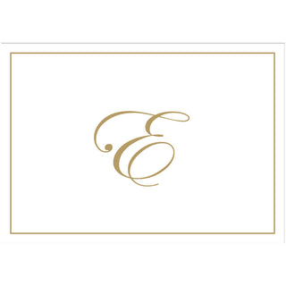 Gold Embossed Initial Note Initial Notes 8 In Embossed