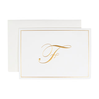 Gold Embossed Initial Note Initial Notes 8 In Embossed