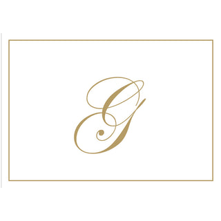 Gold Embossed Initial Note Initial Notes 8 In Embossed