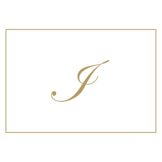 Gold Embossed Initial Note Initial Notes 8 In Embossed