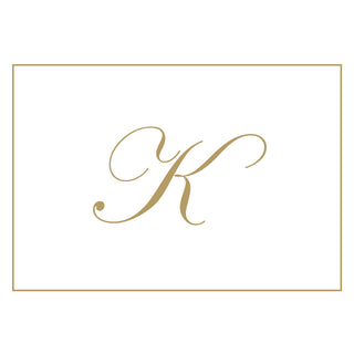 Gold Embossed Initial Note Initial Notes 8 In Embossed