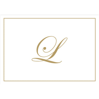 Gold Embossed Initial Note Initial Notes 8 In Embossed