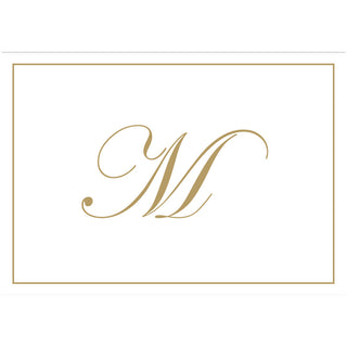 Gold Embossed Initial Note Initial Notes 8 In Embossed