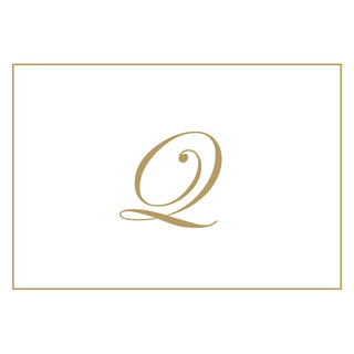 Gold Embossed Initial Note Initial Notes 8 In Embossed