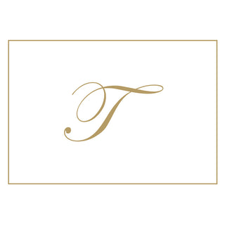 Gold Embossed Initial Note Initial Notes 8 In Embossed