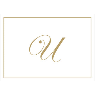 Gold Embossed Initial Note Initial Notes 8 In Embossed
