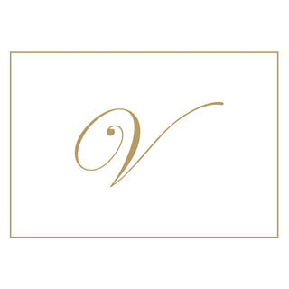 Gold Embossed Initial Note Initial Notes 8 In Embossed