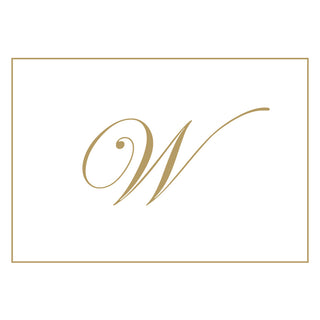 Gold Embossed Initial Note Initial Notes 8 In Embossed