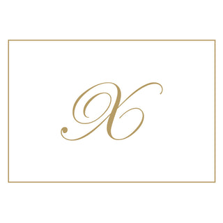 Gold Embossed Initial Note Initial Notes 8 In Embossed