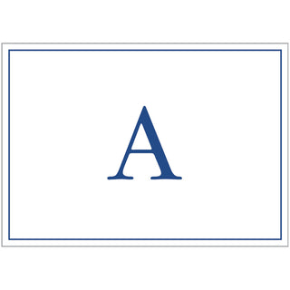 Navy Embossed Initial Note Initial Notes 8 In Embossed