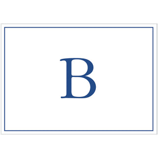Navy Embossed Initial Note Initial Notes 8 In Embossed