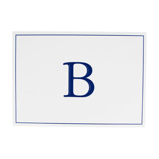 Navy Embossed Initial Note Initial Notes 8 In Embossed