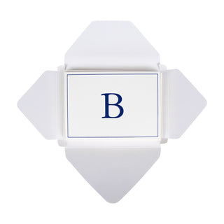 Navy Embossed Initial Note Initial Notes 8 In Embossed