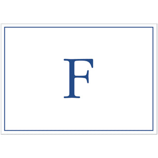 Navy Embossed Initial Note Initial Notes 8 In Embossed